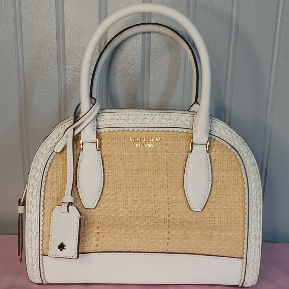 Kate Spade Reiley Straw Medium Dome Satchel - Picture 8 of 8
